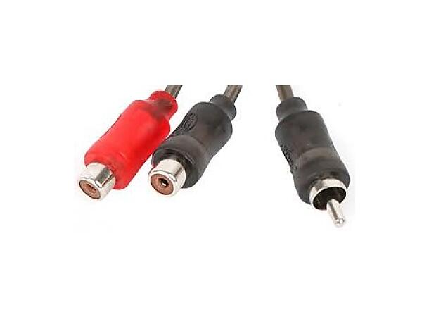 Stinger - SI12YF signalsplitter Y-ledd, 1 hann / 2 hunn RCA 